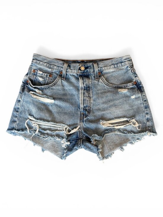 Levi's Pants - Levi’s 501 High Rise Distressed Cutoff Denim Light Wash Shorts Size 29